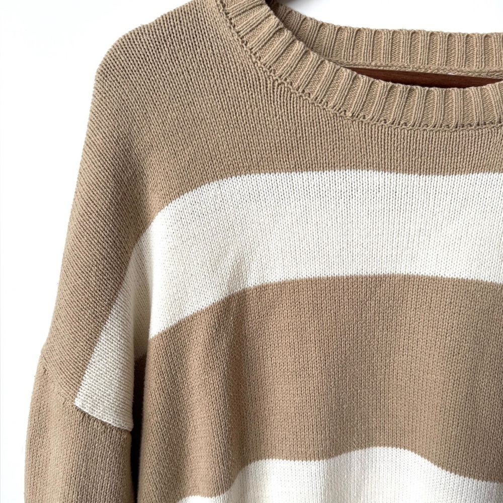 Beach Riot Anthropologie Callie colorblock checkered stripe oversized sweater - Picture 4 of 9
